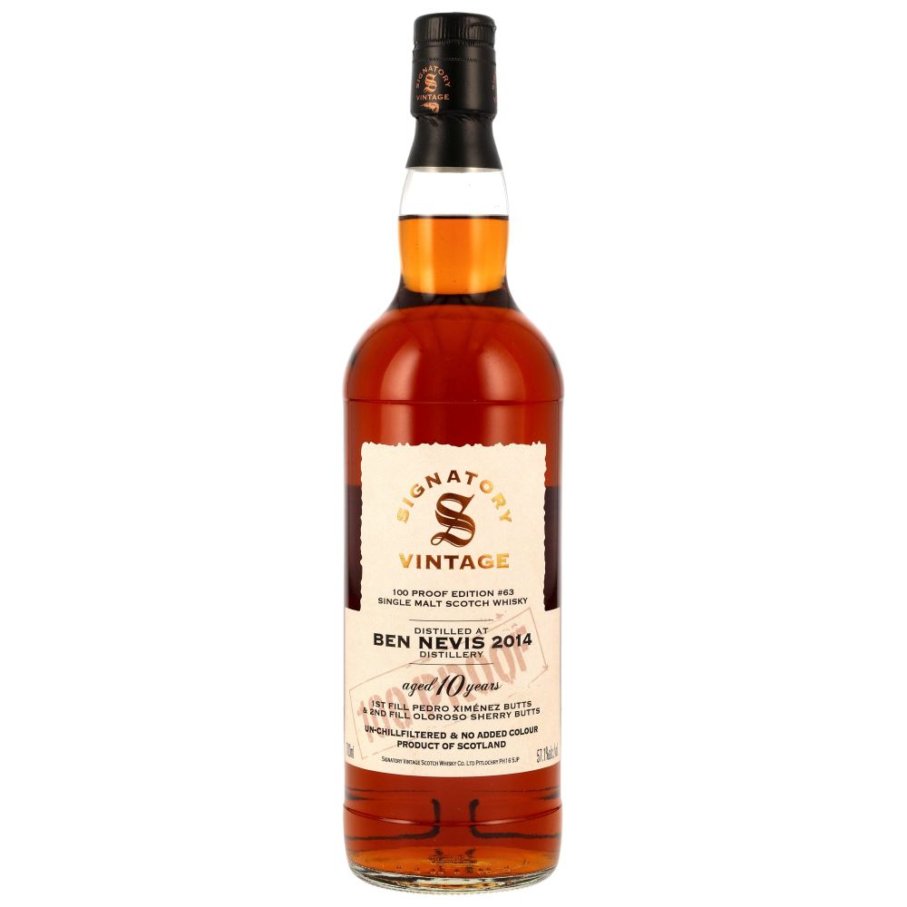 Ben Nevis 10y 2014/2026 57,1% 100 Proof #63 Signatory 0,7L
